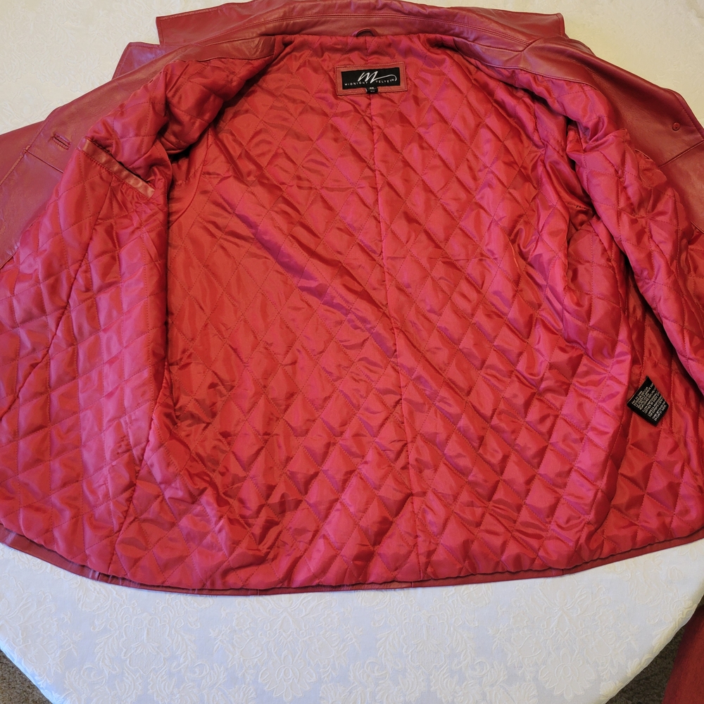 Midnight Velvet Ruby Leather Jacket - image 5